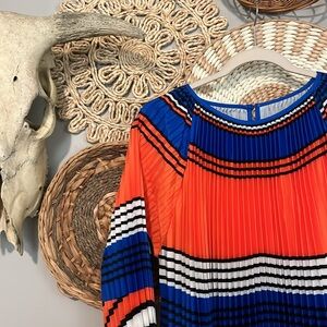 Colorful Geometric Long Sleeve Dress